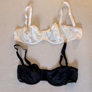 Cuup Balconette Bras in salt and black – 32C
